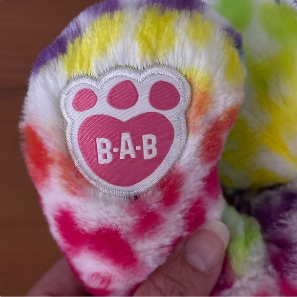 Build-A-Bear Lisa Frank Inspired Rainbow Color Leopard Print Plush Animal - Picture 8 of 10